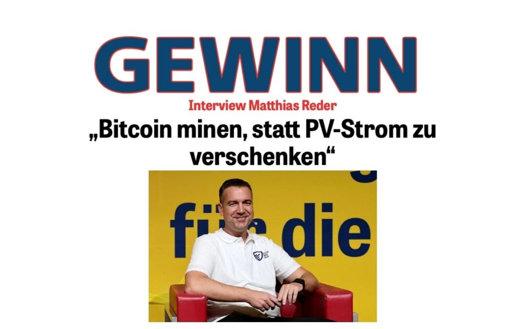 „Bitcoin minen, statt PV-Strom zu verschenken“ – Mein Interview mit GEWINN.com